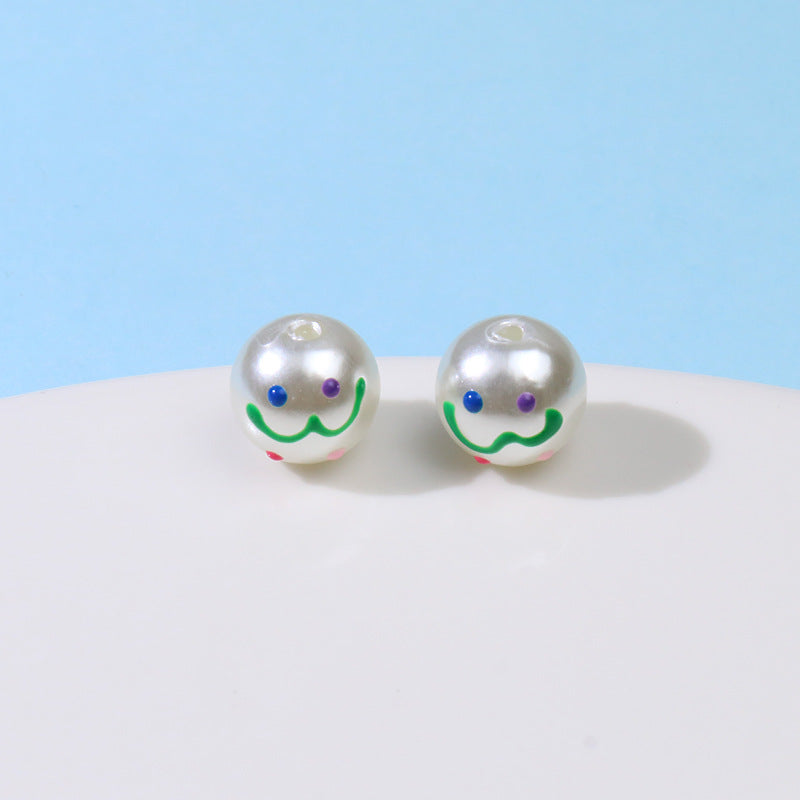Wholesale Imitation Pearl Hand Painted Oil Drip Jewelry Accessories Beads
